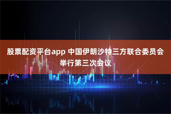 股票配资平台app 中国伊朗沙特三方联合委员会举行第三次会议
