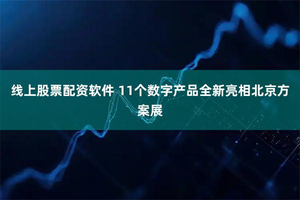 线上股票配资软件 11个数字产品全新亮相北京方案展
